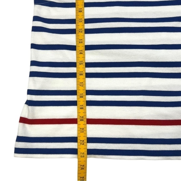 White + Warren Red White Blue Nautical Stripe Tie Shoulder Tank Top Size S - Picture 5 of 8